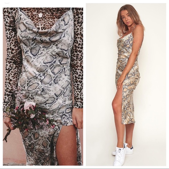 [HOST PICK] NEW PaperHeart Snake Print Slip Dress - Picture 2 of 3